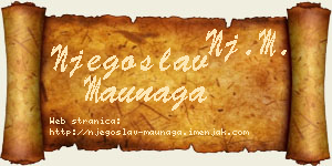Njegoslav Maunaga vizit kartica